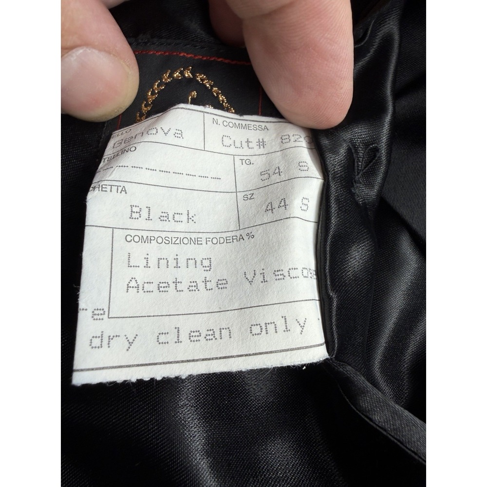 Battaglia Lanificio Wool & Cashmere Men's Long Coat Black Made in Italy Size 44S - Picture 7 of 12